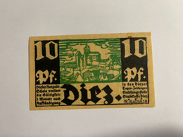 Allemagne Notgel Diez 10 Pfennig - Collections