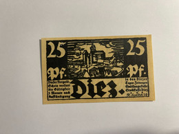 Allemagne Notgel Diez 25 Pfennig - Collections