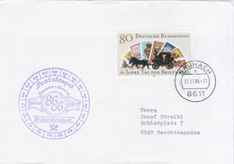 Germany Deutschland 1986 50 Jahre Tag Der Briefmarke, Stamp Stamps, Horse Horses, Baunach, Poststempel Sammler-Service - 1981-1990