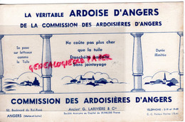 49- ANGERS- RARE BUVARD ARDOISE COMMISSION ARDOISIERES - G. LARIVIERE -52 BOULEVARD DU ROI RENE -ARDOISIERE - Autres & Non Classés