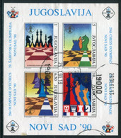 YUGOSLAVIA 1990 Novi Sad Chess Olympiad Block Used.  Michel Block 39 - Usados