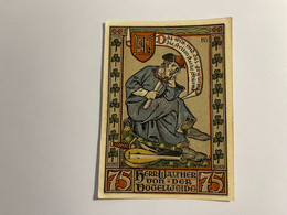 Allemagne Notgel Wartburg 75 Pfennig - Collections