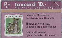 SWITZERLAND(L&G) - Swiss Stamps/Cats, CN : 109E, Tirage 55000, 09/91, Mint - Gatti