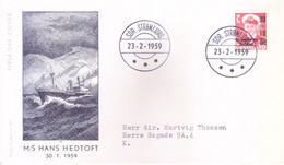 GREENLAND : FIRST DAY COVER : 23 FEBRUARY 1959 : M/S HANS HEDTOFT - Brieven En Documenten