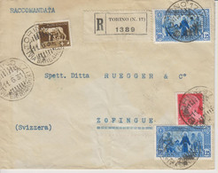 Italia, 11.6.1931 Cover  Registered To Switzerland, See Scans! - Ohne Zuordnung