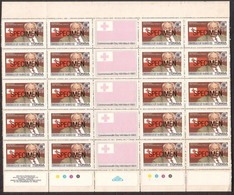 Tonga 1983 Full Sheet Specimen - Tongan Flag And King Tupou - Tonga (1970-...)