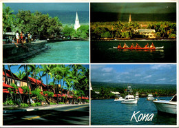 Hawaii Kona Town Four Views - Big Island Of Hawaii