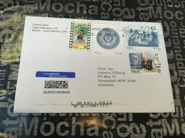 (2 E 31) Letter Posted From Italy To Australia (posted During COVID-19 Pandemic) With 4 Stamps - 2021-...: Poststempel