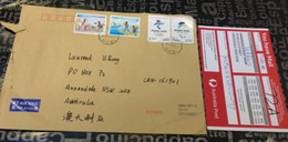 (2 E 31) Large Letter From China To Australia (posted During COVID-19 Pandemic) 4 Stamps (with 2 Winter Olympic 2022) - Cartas & Documentos