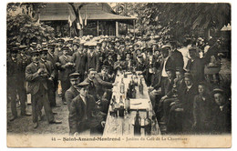 CPA   18      SAINT AMAND MONTROND  1911   JARDINS DU CAFE DE LA CHAUMIERE - Saint-Amand-Montrond