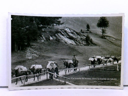 Seltene AK Caravane De Mulets Dans La Vallée De Saas; 1935 - Saas Im Prättigau