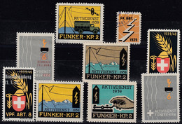 Timbres Militaires : Petit Lot De 7 Vignettes " Funker " - Viñetas