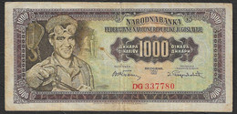 Jugoslavia - Banconota Circolata Da 1000 Dinari P-71b - 1955 #17 - Joegoslavië