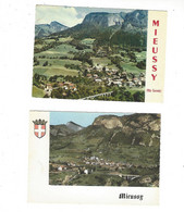 MIEUSSY VUE GENERALE AERIENNNE LOT DE 2 CARTES       ***      A  SAISIR **** - Mieussy