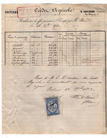 VP18.825 - 1872 - Reçu & Bordereau - Crédit Agricole M. BRECHARD Directeur à POITIERS - Banque & Assurance