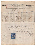 VP18.826 - 1872 - Reçu & Bordereau - Crédit Agricole M. BRECHARD Directeur à POITIERS - Banco & Caja De Ahorros