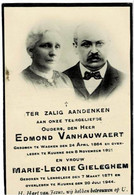 WAKKEN / LENDELEDE / KUURNE - Edmond VANHAUWAERT & Marie GIELEGEM - Beiden +1944 - Andachtsbilder