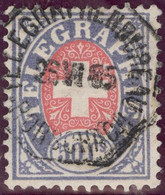 Heimat SG RORSCHACH 1885-06-25 Telegraphen-Stempel Auf 50 Ct. Zu#16 Telegraphen-Marke - Telegraph