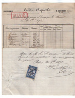 VP18.829 - 1872 - Reçu & Bordereau - Crédit Agricole M. BRECHARD Directeur à POITIERS - Bank & Insurance