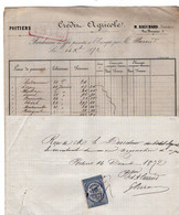 VP18.830 - 1872 - Reçu & 2 Bordereaux - Crédit Agricole M. BRECHARD Directeur à POITIERS - Bank & Insurance