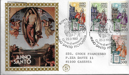 Fdc Filagrano Gold: ANNO SANTO 1983; Raccomandata ; AS_Roma - F.D.C.