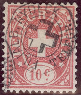 Heimat BEs NYDEck Filiale B. ~1885 Telegraphen-Stempel Auf 10 Ct. FrZu#14 Telegraphen-Marke - Télégraphe