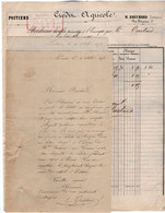 VP18.835 - 1876 - 2 Lettres & Bordereau - Mr COURTAUD à POITIERS & PARIS / Crédit Agricole M.BRECHARD à POITIERS - Bank En Verzekering