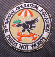 Ecusson/patch - US Vietnam 19th Spécial Opérations Squadron - Deeds Not Words - Ecussons Tissu