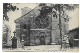 54 - Mont-Saint-Martin -L'église - Monument Historique Carte Adressée Au Chanoine Chenesseau D'orleans - Mont Saint Martin