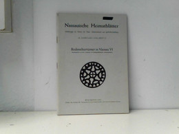 Nassauische Heimatblätter. 1956, Heft II. - Archäologie