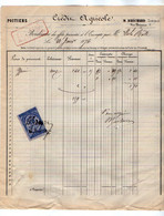 VP18.839 - 1876 - Bordereau - Crédit Agricole M.BRECHARD Directeur à POITIERS - Bank En Verzekering