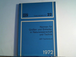 Normen Für Größen Und Einheiten In Naturwissenschaft Und Technik. AEF-Taschenbuch, - Técnico