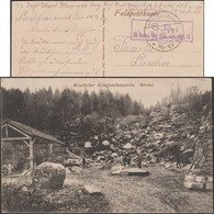 Allemagne 1916. Carte De Franchise Militaire. Moraine : Débris Rocheux Transportés Par Un Glacier (montagne) - Montagnes