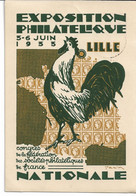 CPA NORD LILLE Philatélie Exposition Philatélique Nationale LILLE 3-6 JUIN 1933 Errinophilie Au Dos Vignette Porte Paris - Lille