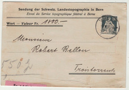 Suisse // Schweiz // Service // Carte Au Départ De Bern Pour Troistorrents (perforation En Croix) No.13 - Lettres & Documents