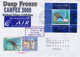 Ross Dependency 2000 Canpex Deep Freeze Ca Ross Dependency Christchurch 5 OCT 2001 Ca US Air Force (GPA121C) - Brieven En Documenten