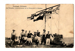 Soldiers Of The German Navy In Shkodra In 1913 - Les Drapeaux Internationaux Sur La Fortresse De Shkodra (Albania) - Uniformes