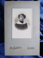 Photo Cabinet Th. Bridelance à Le Quesnoy - Portrait Nuage Jeune Fille, Circa 1900-10 L575 - Antiche (ante 1900)