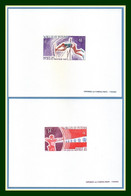 Wallis Et Futuna Epreuve De Luxe N° PA 39 40 ** MNH 4e Jeux Du Pacifique Sud 1971 Proof Perche Tir à L'Arc - Sin Dentar, Pruebas De Impresión Y Variedades