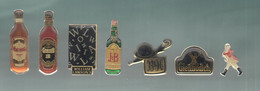 PINS PIN'S SCOTCH WHISKY 932 WHISKEY GRANTS LASON'S GLENFIDDICH JOHNNIE WALKER B ET H JB  LOT 7 PINS TOUS DIFFERENTS - Boissons