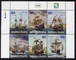 Marshall Islands 2000 Sailing Ships Perf Se-tenant Block Of 6 Unmounted Mint, SG 1384-89 - Marshall