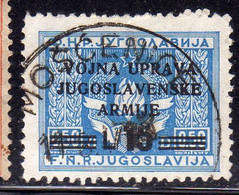 ISTRIA E LITORALE SLOVENO 1947 FRANCOBOLLI DI YUGOSLAVIA L.15 SU 0.50 USATO USED OBLITERE' - Occup. Iugoslava: Litorale Sloveno