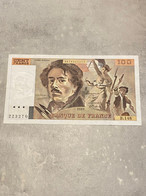 Billet De 100 Francs "Delacroix" De 1989 ---ALPH.B.148---vendu Dans L 'état - 100 F 1978-1995 ''Delacroix''