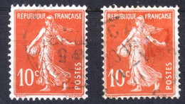 Semeuse - 10c Rouge - YT 134 Variété - Used Stamps