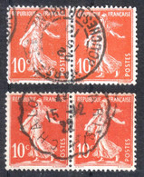 Semeuse - 10c Rouge - YT 134 Variété - Used Stamps