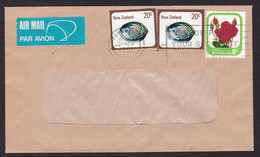 New Zealand: Cover, 1981, 3 Stamps, Shell, Flower, Air Label (traces Of Use) - Cartas & Documentos