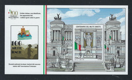 2021 ITALIA ✨ Centenario Del Milite Ignoto ✨ La Statua Della Dea Roma - Vittoriano - Foglietto NON Adesivo - 2021-...:  Nuevos