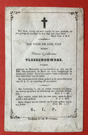 Anno 1860 - Doodsprentje Décés - Petrus VLEESCHOUWERS - MAASEIK - DIEST - Andachtsbilder