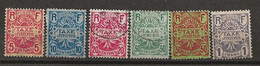 Taxe N° 6, 7, 9, 10, 11 & 13  (1907) - Timbres-taxe