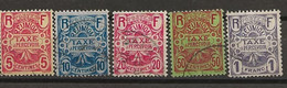 Taxe N° 6, 7, 9, 11 & 13  (1927) - Timbres-taxe